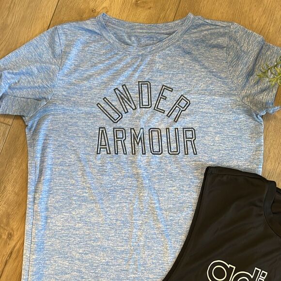 ((3 PIECE)) WOMENS WORKOUT TOP BUNDLE SIZE LARGE ADIDAS ATHLETA UNDER ARMOUR - Picture 3 of 5